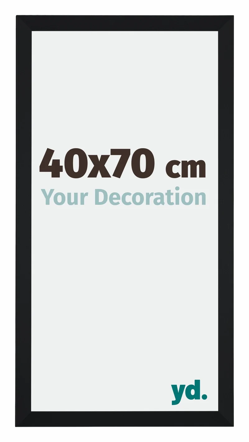 Bilderrahmen 40x70 cm - Schwarz Matt - MDF - Catania