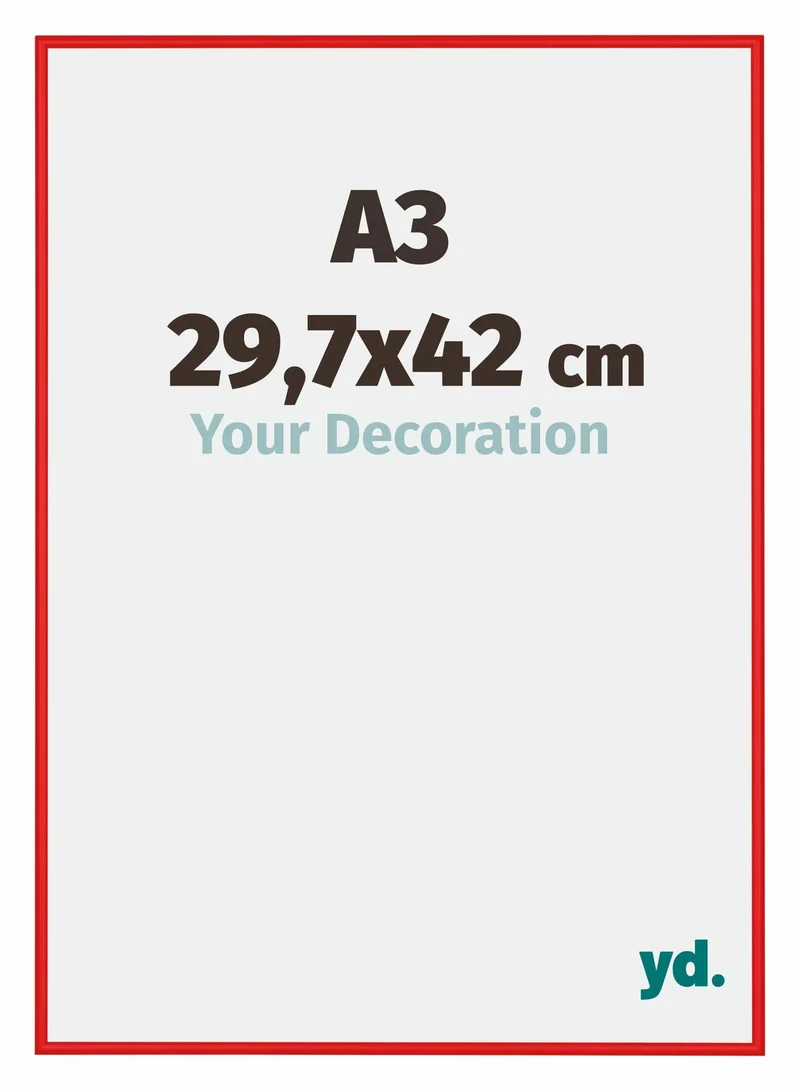 Bilderrahmen A3 - 29,7x42 cm - DIN A3 Ferrari Rot - Aluminium - New York