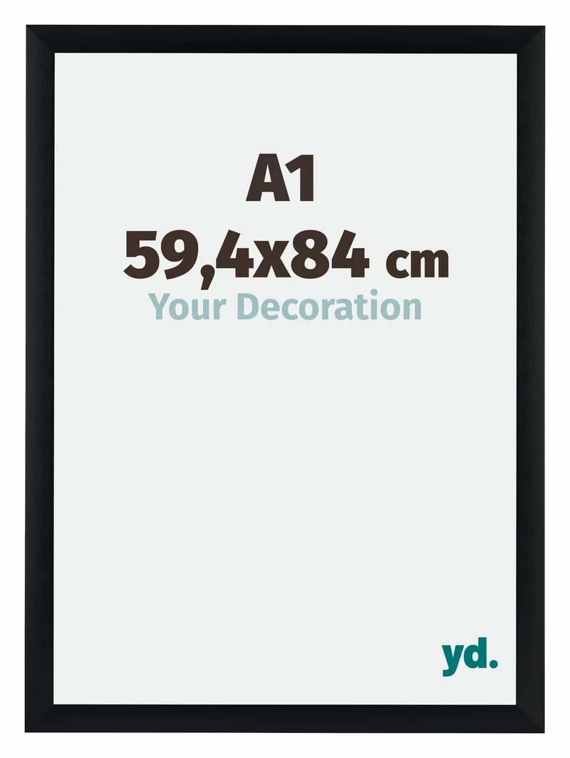 Bilderrahmen A1 - 59,4x84 cm - Schwarz Gebürstet - Aluminium - Tucson