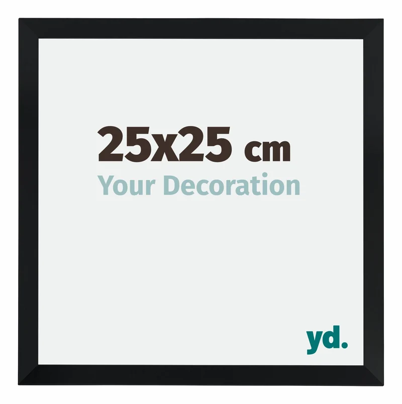 Bilderrahmen 25x25 cm - Schwarz Matt - MDF - Catania