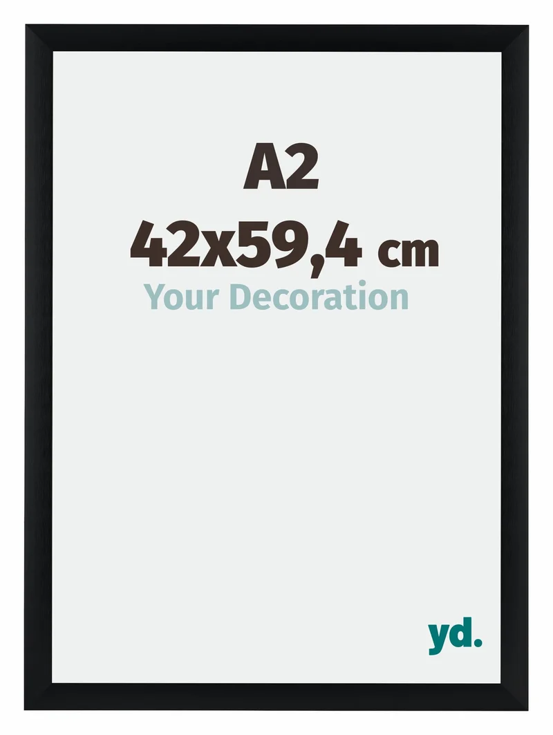 Bilderrahmen A2 - 42x59,4 cm - DIN A2 Schwarz Gebürstet - Aluminium - Tucson