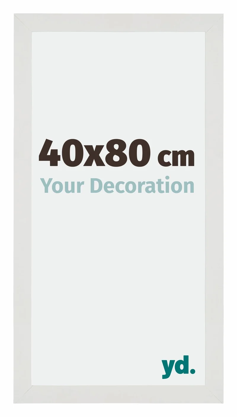 Bilderrahmen 40x80 cm - Weiss Matt - MDF - Mura