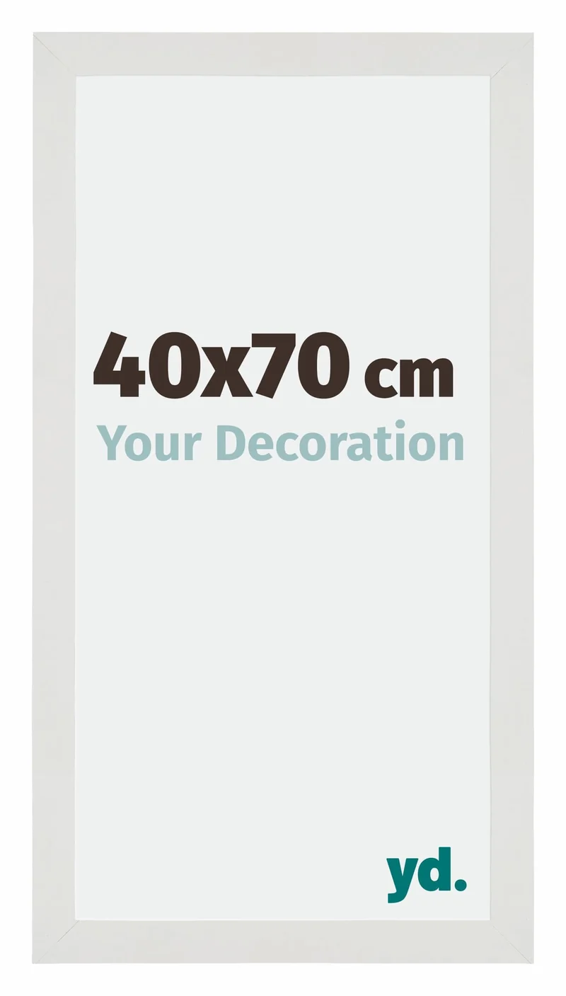 Bilderrahmen 40x70 cm - Weiss Matt - MDF - Mura