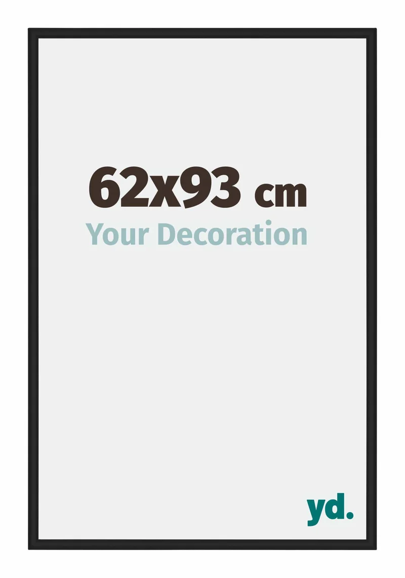 Bilderrahmen 62x93 cm - Schwarz Matt - Aluminium - New York - Aluminium - New York