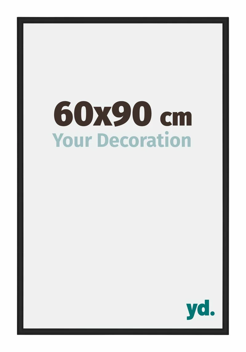 Bilderrahmen 60x90 cm - Schwarz Matt - Aluminium - New York - Aluminium - New York