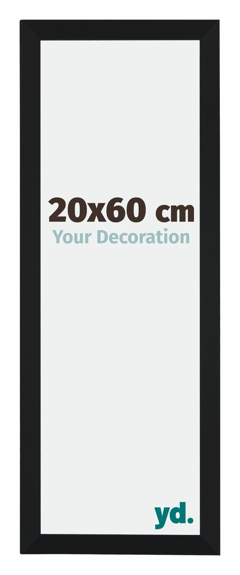 Bilderrahmen 20x60 cm - Schwarz Matt - MDF - Catania