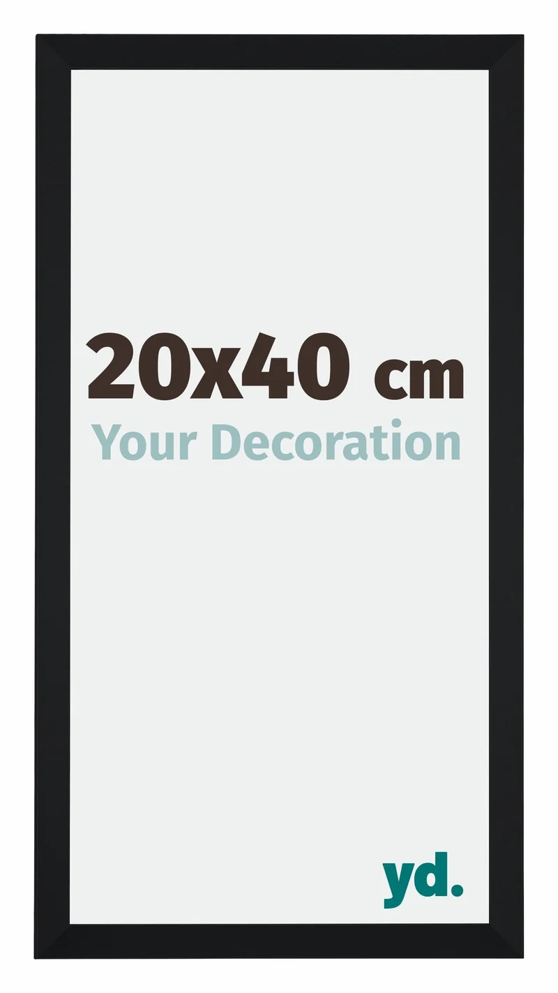 Bilderrahmen 20x40 cm - Schwarz Matt - MDF - Catania