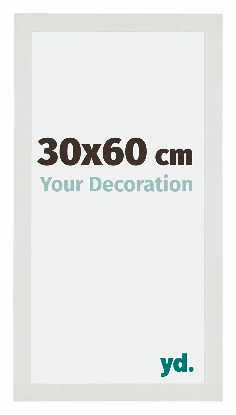 Bilderrahmen 30x60 cm - Weiss Matt - MDF - Mura