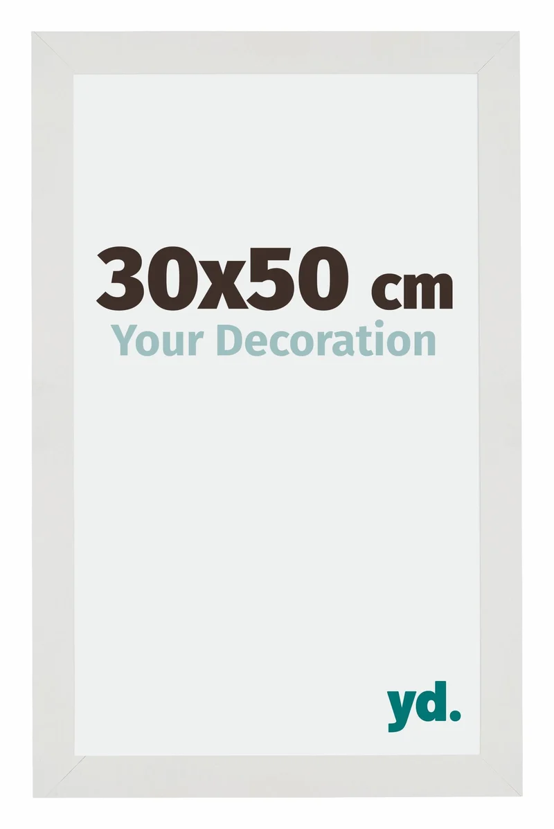 Bilderrahmen 30x50 cm - Weiss Matt - MDF - Mura
