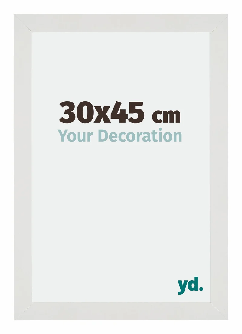 Bilderrahmen 30x45 cm - Weiss Matt - MDF - Mura