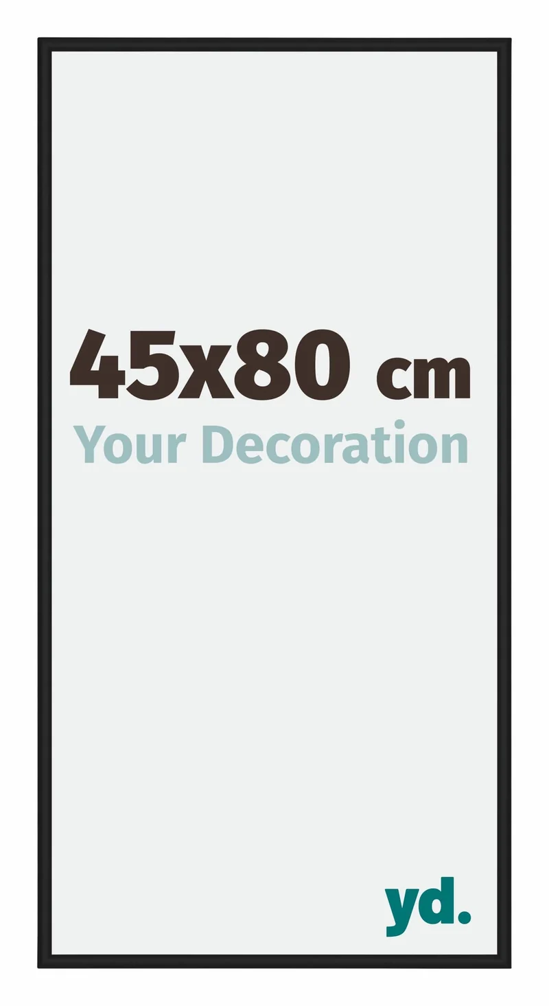 Bilderrahmen 45x80 cm - Schwarz Matt - Aluminium - New York - Aluminium - New York