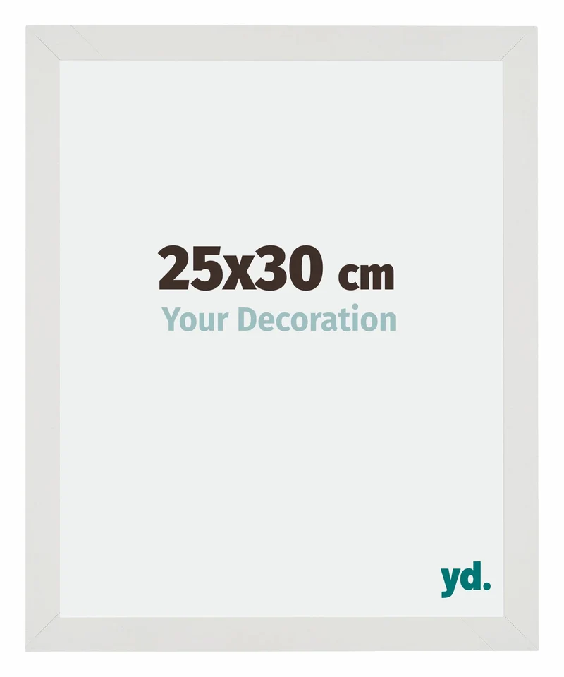 Bilderrahmen 25x30 cm - Weiss Matt - MDF - Mura