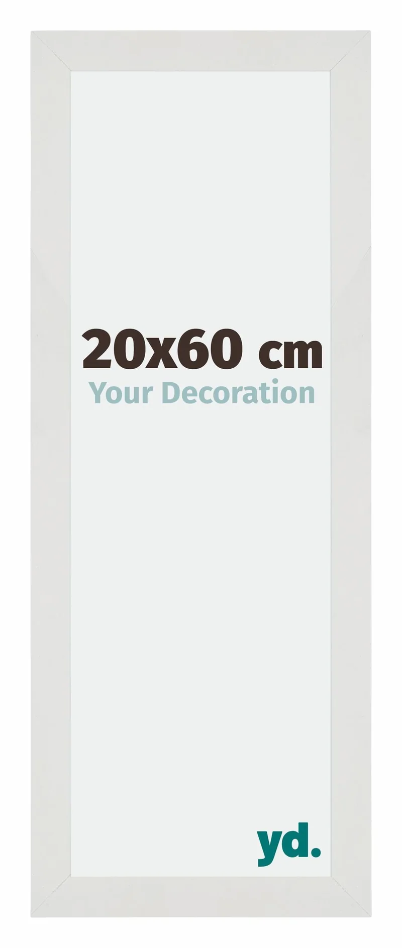 Bilderrahmen 20x60 cm - Weiss Matt - MDF - Mura