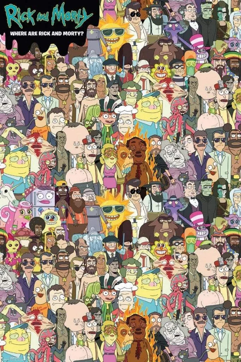 Poster Rick and Morty - Where Are Rick and Morty - 61x91,5cm