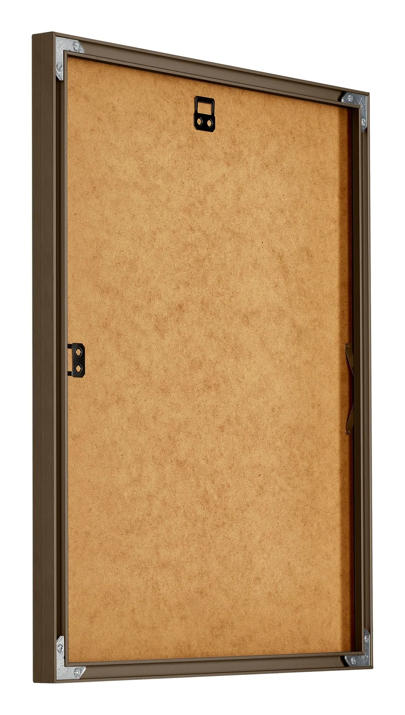 Bilderrahmen 40x50 cm - Nussbaum Struktur - Aluminium - New York