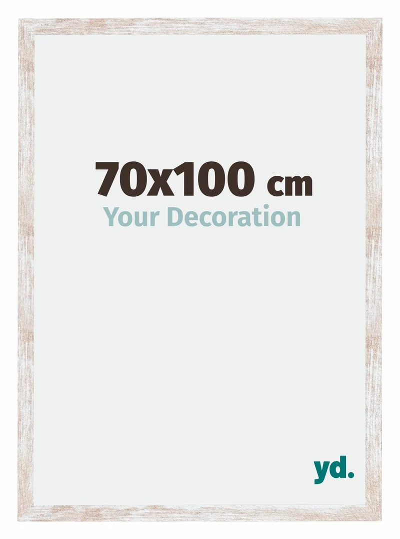 Bilderrahmen 70x100 cm - White Wash - MDF - Catania