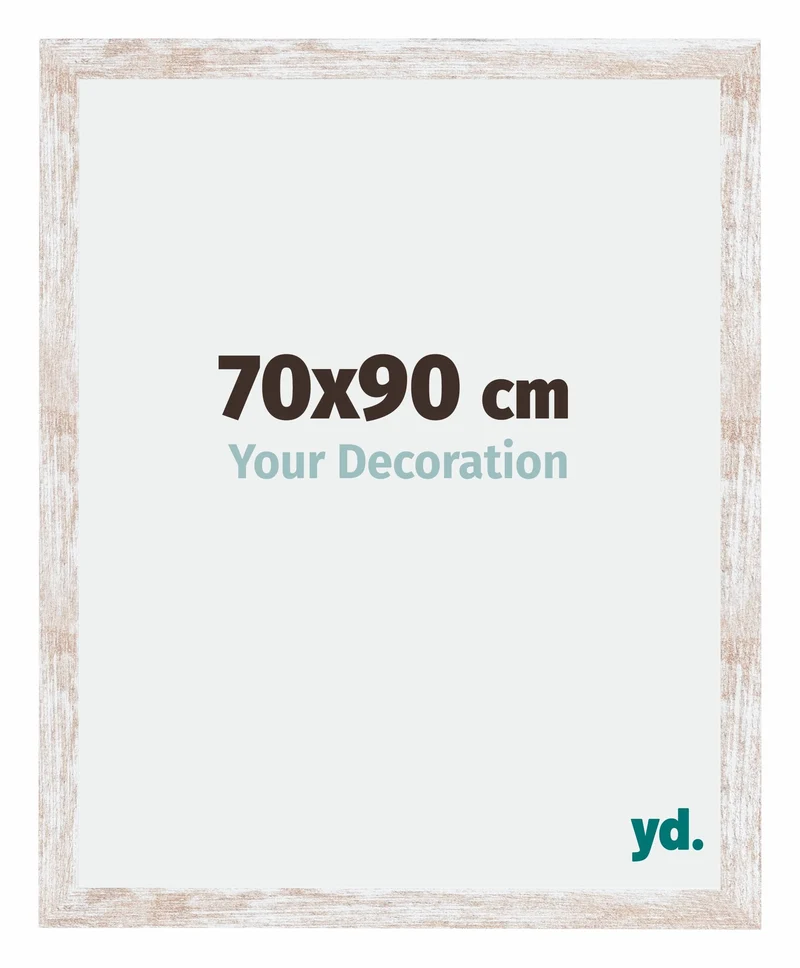 Bilderrahmen 70x90 cm - White Wash - MDF - Catania