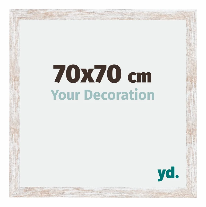 Bilderrahmen 70x70 cm - White Wash - MDF - Catania