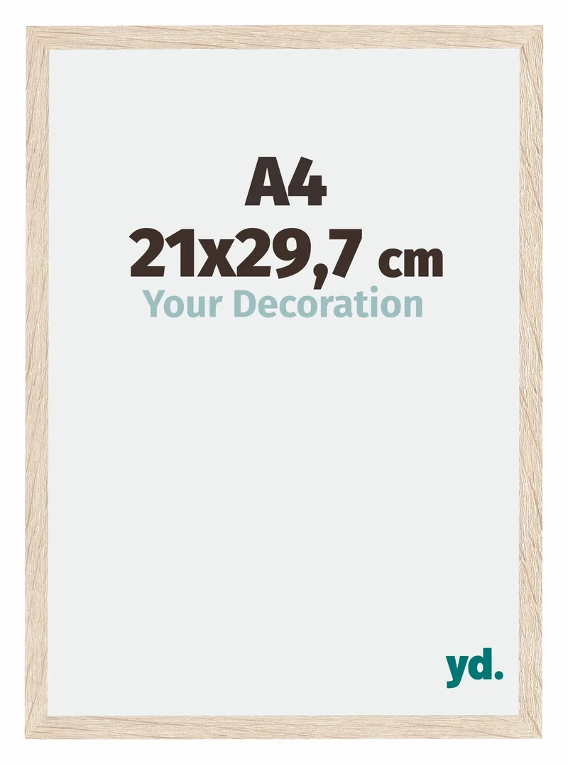 Bilderrahmen A4 - 21x29,7 cm - DIN A4 Eiche - MDF - Catania