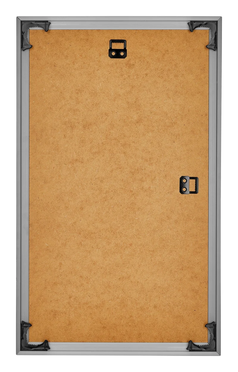 Bilderrahmen 30x50 cm - Silber Hochglanz - Kunststoff - Evry