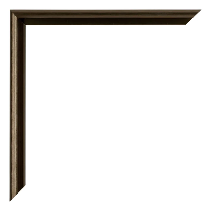 Bilderrahmen 30x30 cm - Nussbaum Struktur - Aluminium - New York