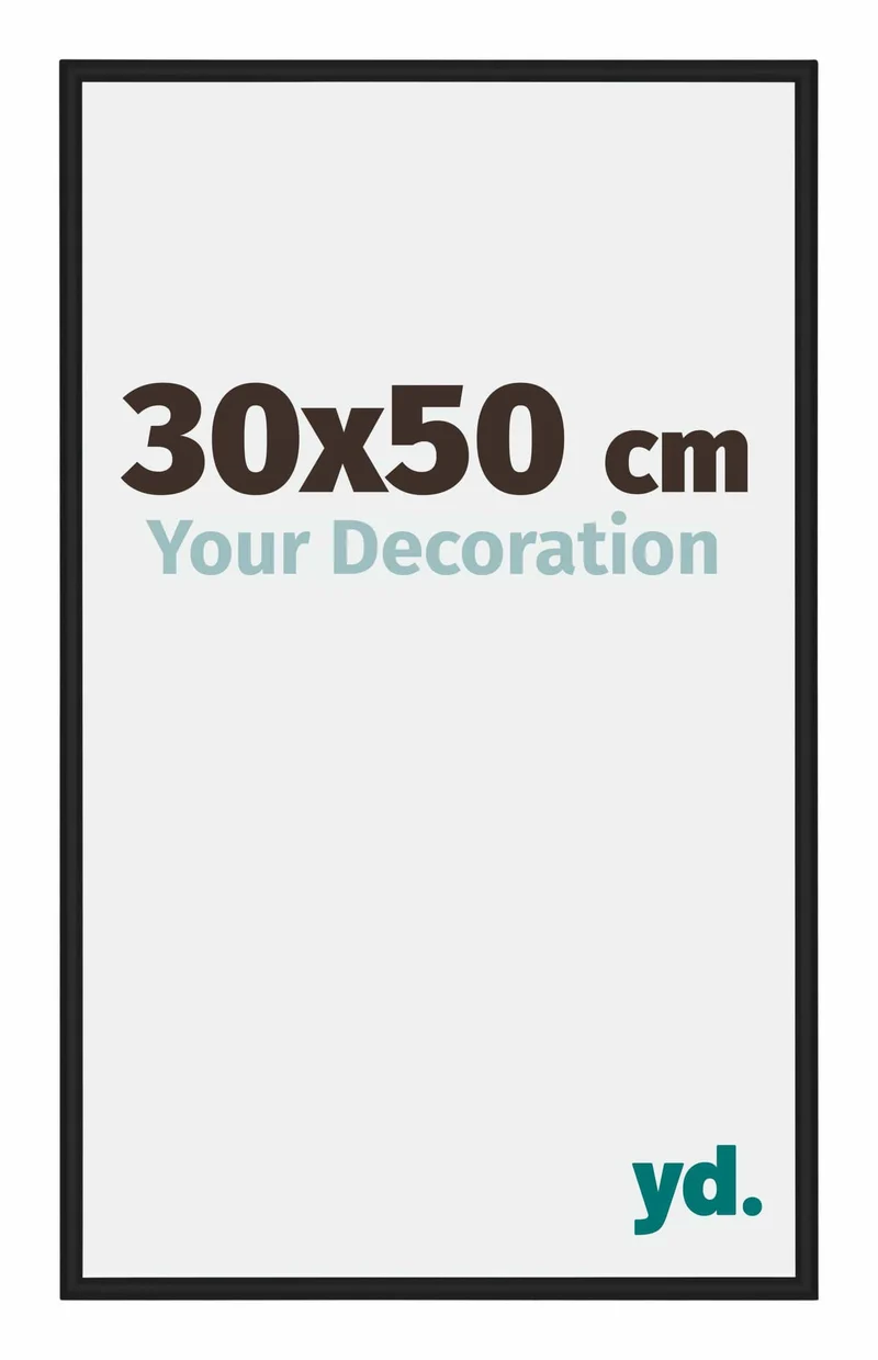 Bilderrahmen 30x50 cm - Schwarz Matt - Aluminium - New York - Aluminium - New York