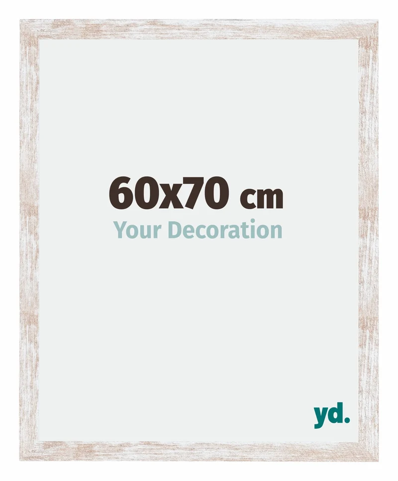 Bilderrahmen 60x70 cm - White Wash - MDF - Catania