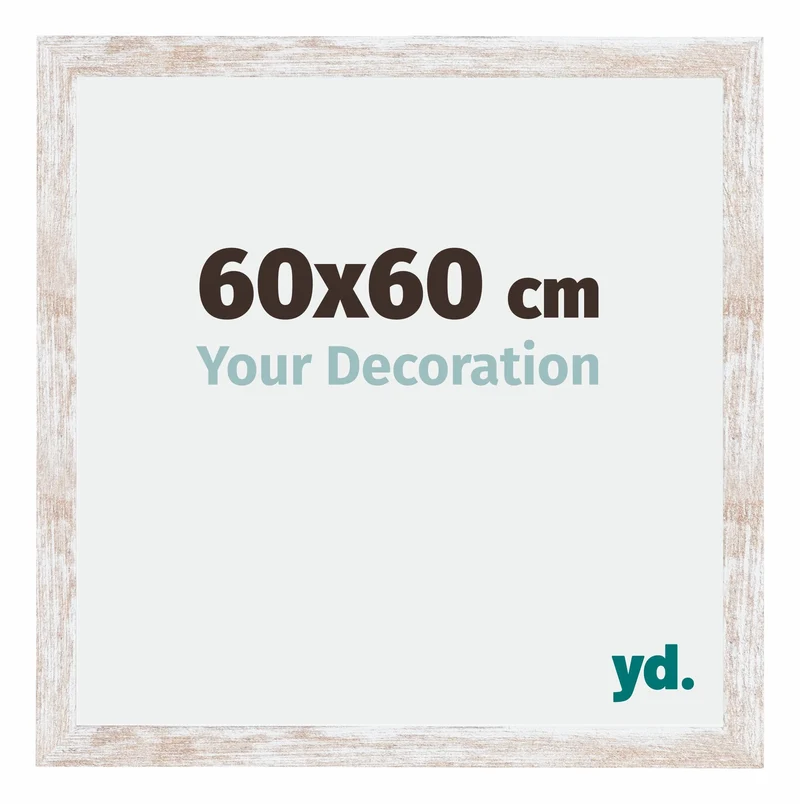 Bilderrahmen 60x60 cm - White Wash - MDF - Catania