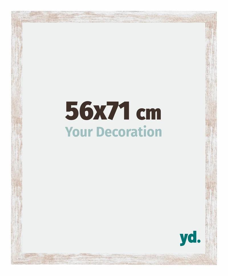 Bilderrahmen 56x71 cm - White Wash - MDF - Catania