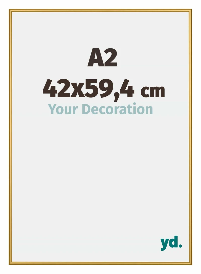 Bilderrahmen A2 - 42x59,4 cm - DIN A2 Goldglanz - Aluminium - New York