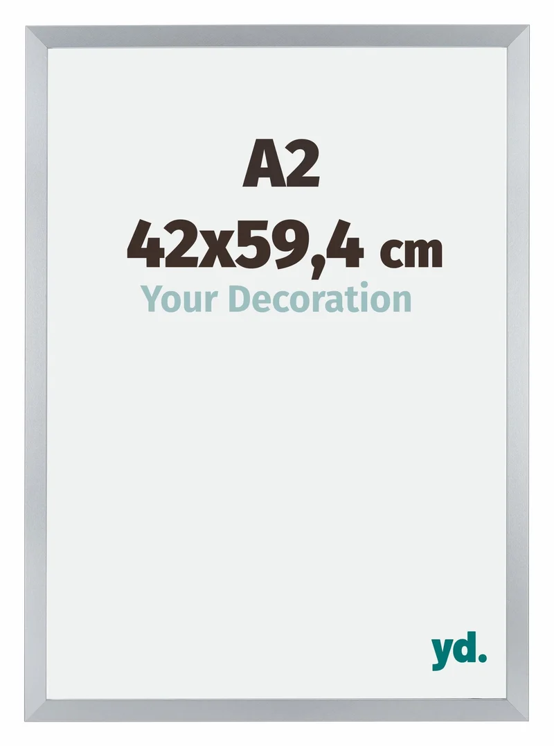 Bilderrahmen A2 - 42x59,4 cm - DIN A2 Silberglanz - MDF - Catania