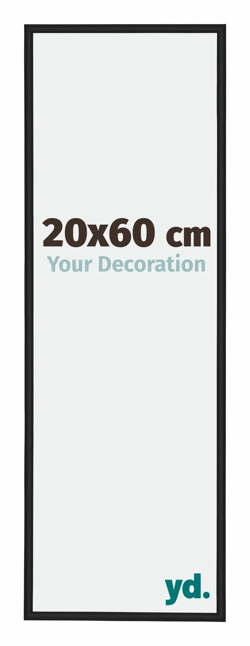 Bilderrahmen 20x60 cm - Schwarz Matt - Aluminium - New York - Aluminium - New York