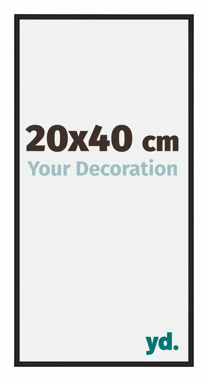 Bilderrahmen 20x40 cm - Schwarz Matt - Aluminium - New York - Aluminium - New York