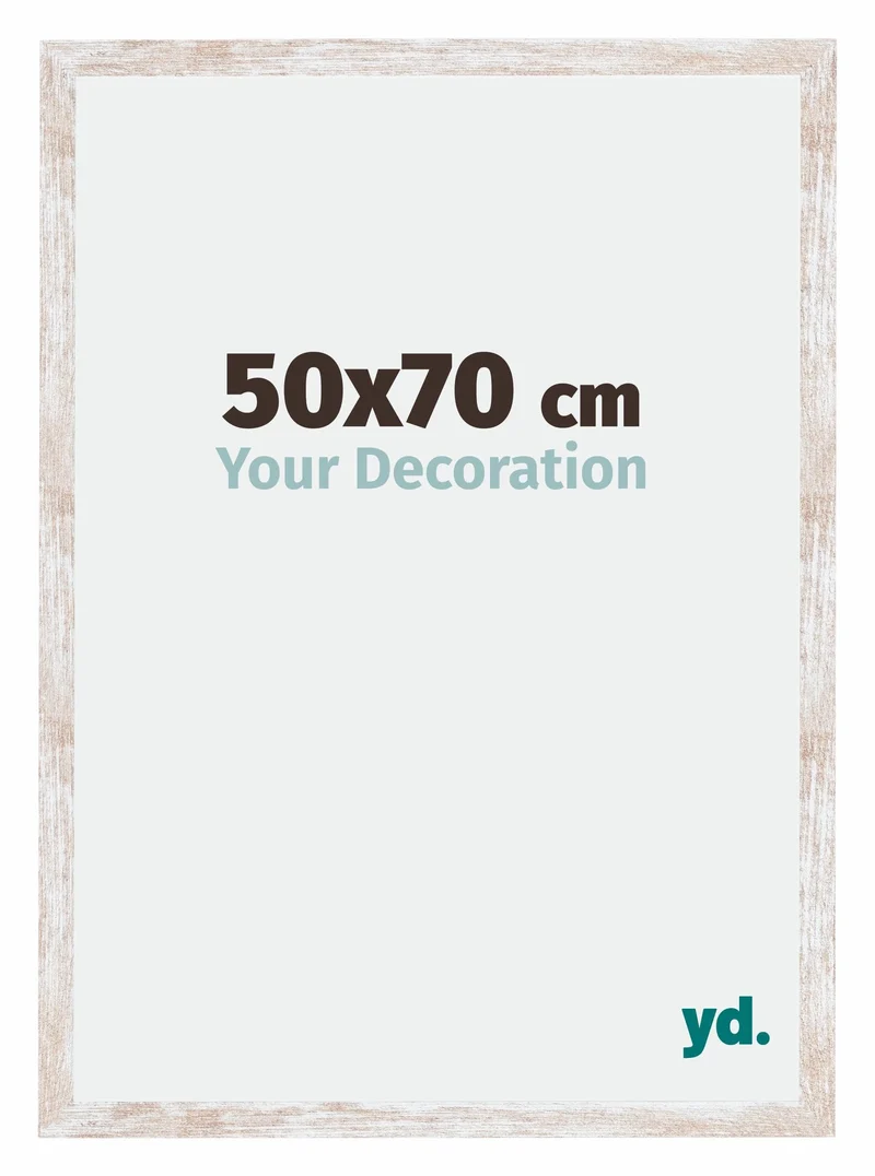 Bilderrahmen 50x70 cm - White Wash - MDF - Catania