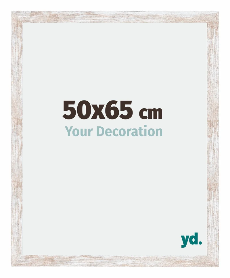 Bilderrahmen 50x65 cm - White Wash - MDF - Catania