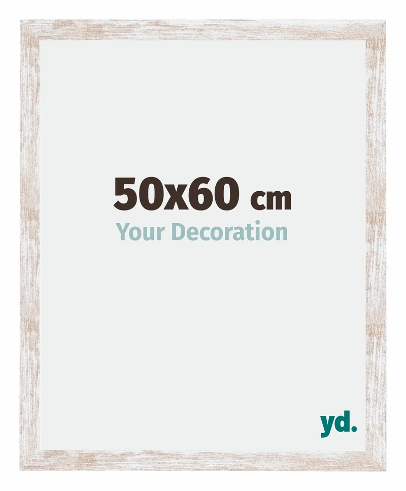 Bilderrahmen 50x60 cm - White Wash - MDF - Catania