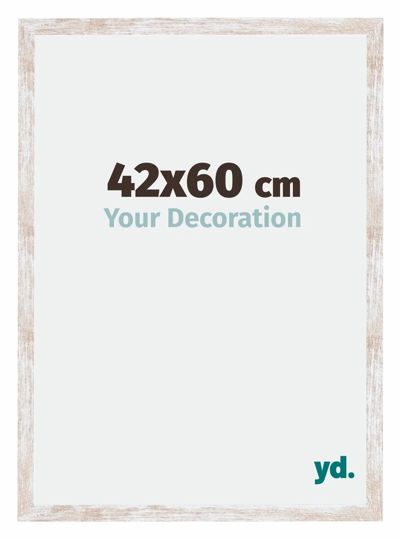 Bilderrahmen 42x60 cm - White Wash - MDF - Catania
