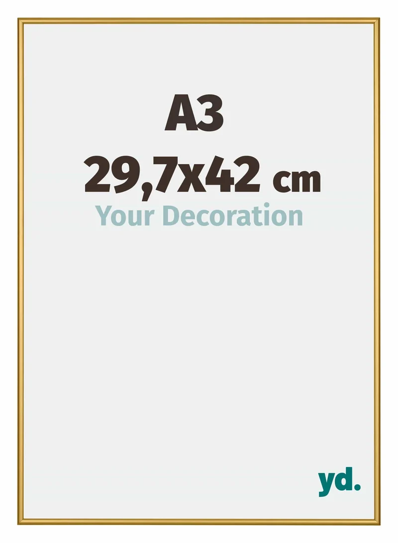 Bilderrahmen A3 - 29,7x42 cm - DIN A3 Goldglanz - Aluminium - New York