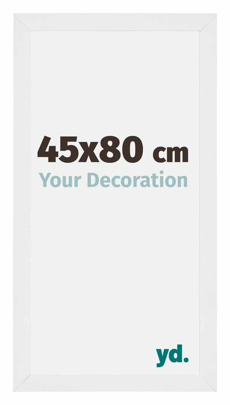 Bilderrahmen 45x80 cm - Weiss Hochglanz - MDF - Mura