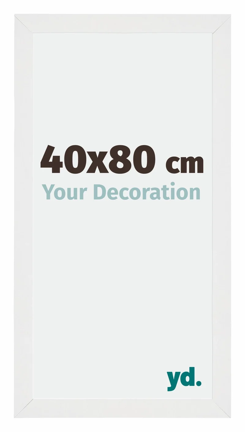 Bilderrahmen 40x80 cm - Weiss Hochglanz - MDF - Mura