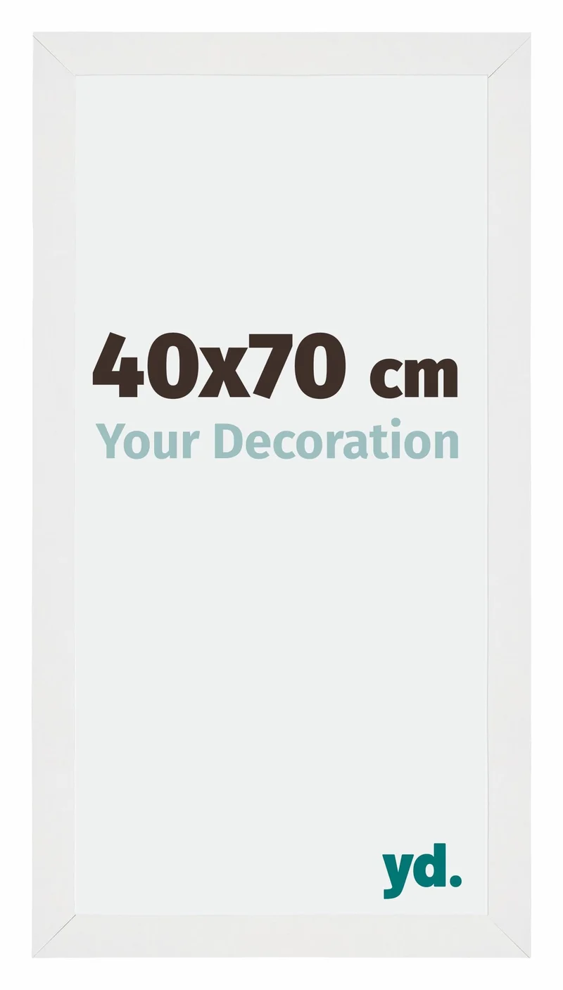 Bilderrahmen 40x70 cm - Weiss Hochglanz - MDF - Mura