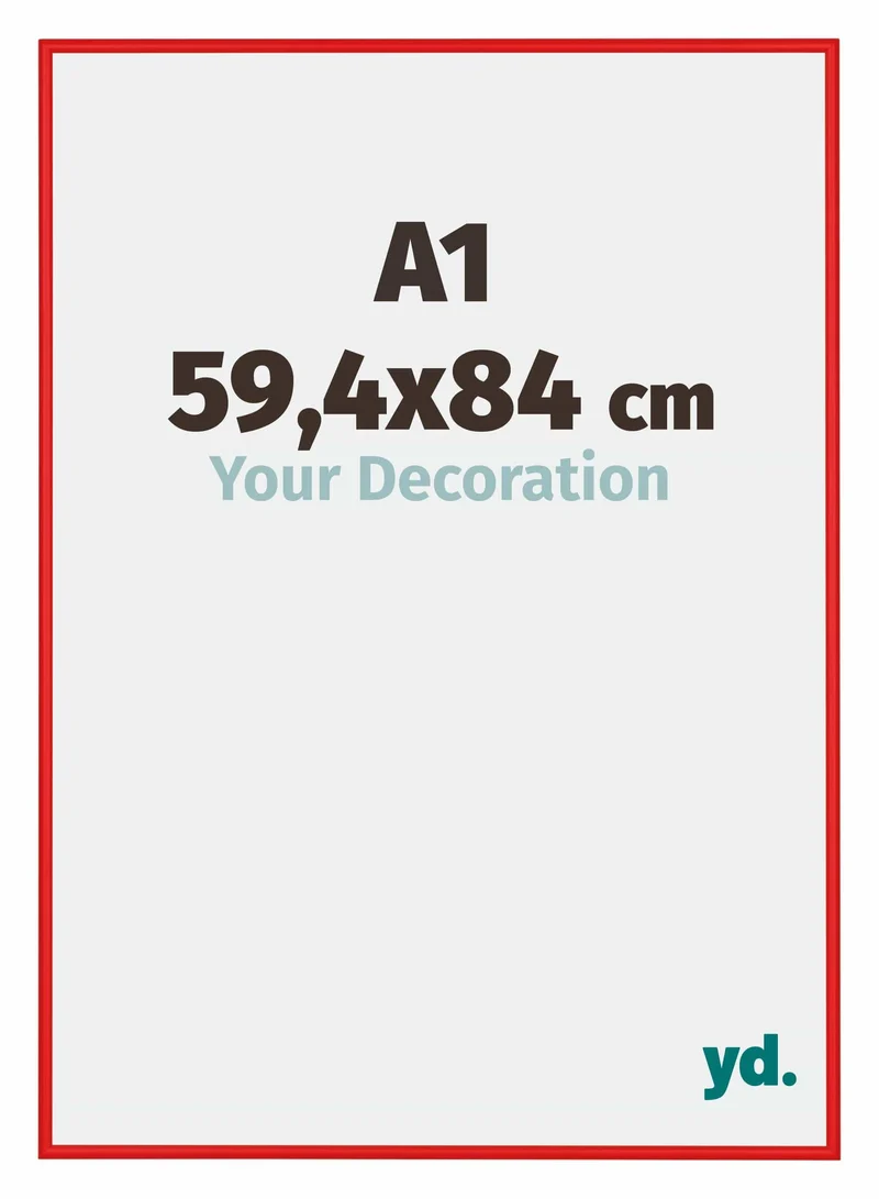 Bilderrahmen A1 - 59,4x84 cm - Ferrari Rot - Aluminium - New York