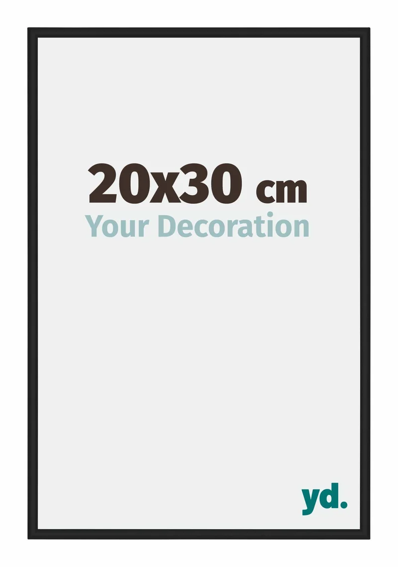 Bilderrahmen 20x30 cm - Schwarz Matt - Aluminium - New York - Aluminium - New York
