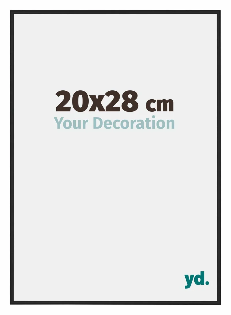 Bilderrahmen 20x28 cm - Schwarz Matt - Aluminium - New York - Aluminium - New York