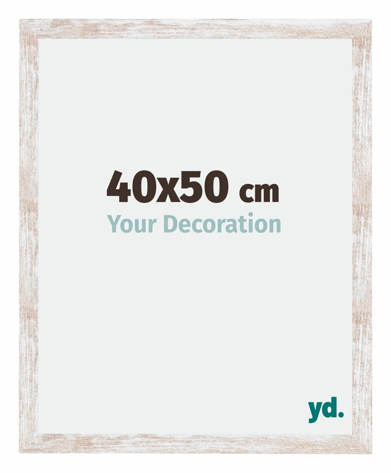 Bilderrahmen 40x50 cm - White Wash - MDF - Catania