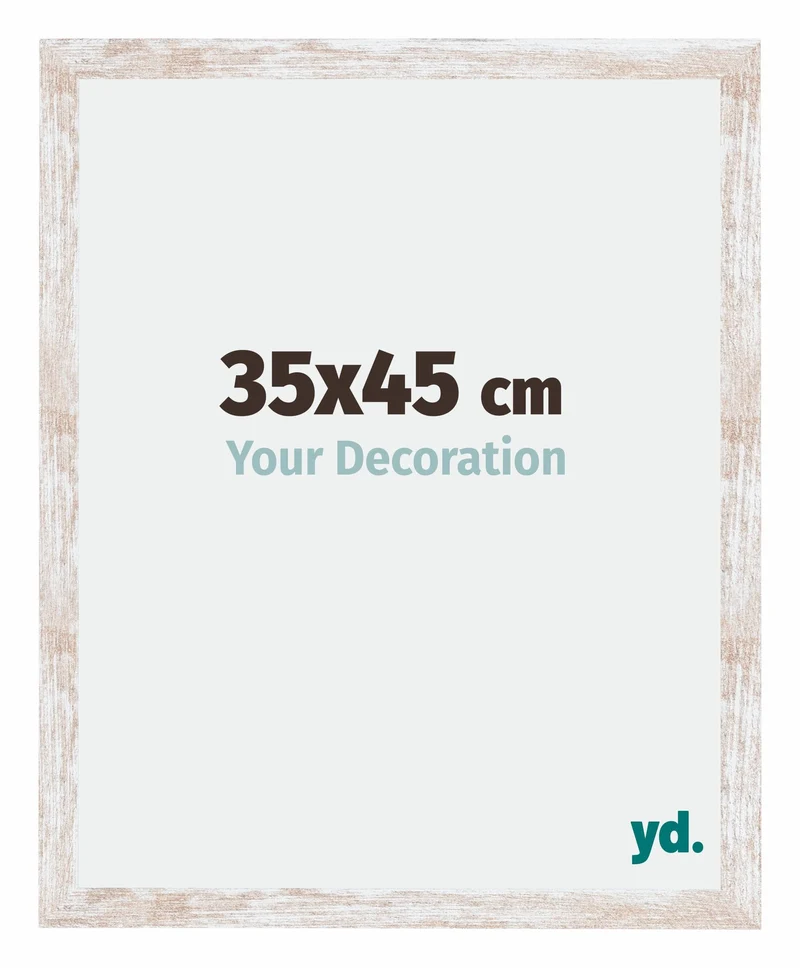 Bilderrahmen 35x45 cm - White Wash - MDF - Catania