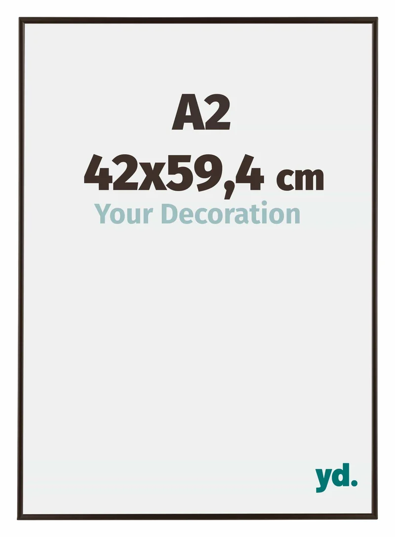 Bilderrahmen A2 - 42x59,4 cm - DIN A2 Antrazit - Kunststoff - Evry