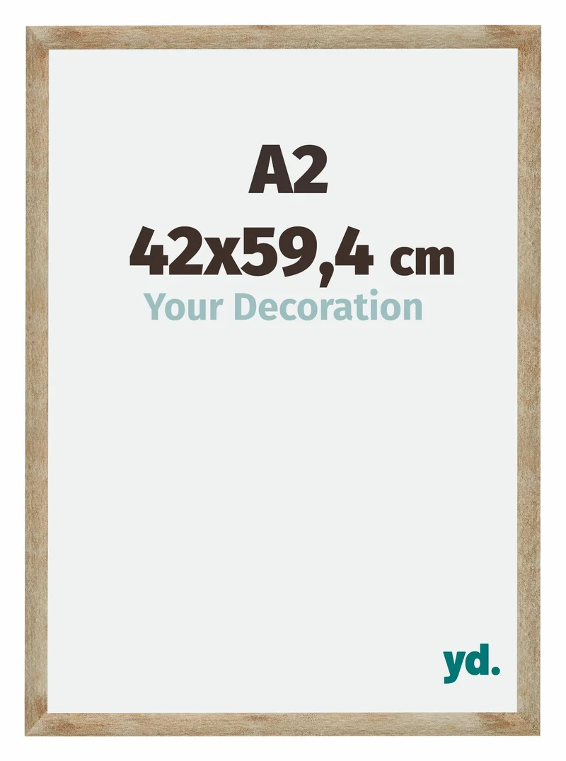 Bilderrahmen A2 - 42x59,4 cm - DIN A2 Gold - MDF - Catania