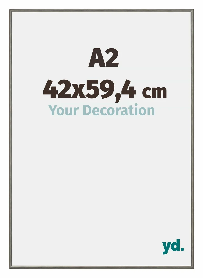 Bilderrahmen A2 - 42x59,4 cm - DIN A2 Mercury Struktur - Aluminium - New York