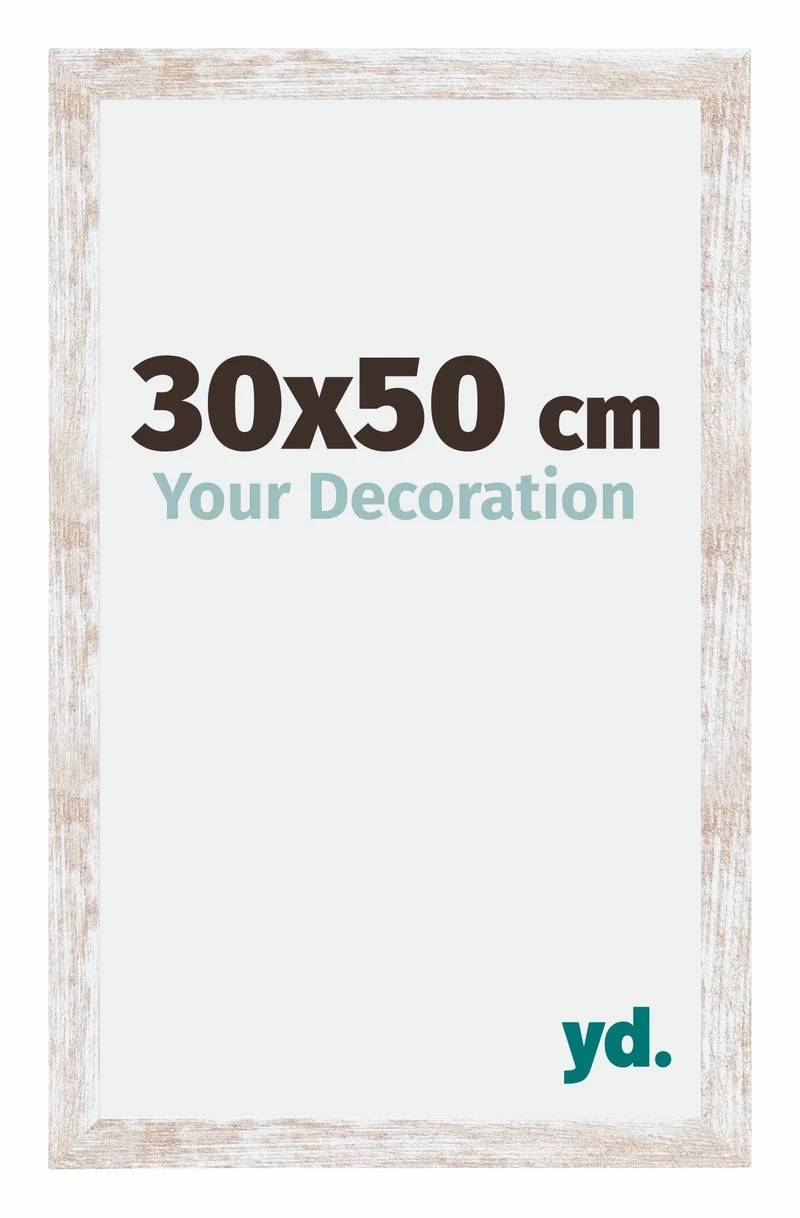 Bilderrahmen 30x50 cm - White Wash - MDF - Catania